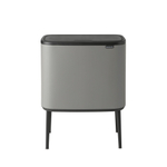 Brabantia Bo Touch Bin Poubelle - 36 litres - seau intérieur en plastique - mineral concrete grey SW1117507