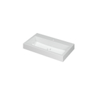 INK Momento wastafel - 80x45x9cm - 1 wasbak - 1 kraangat - polystone wit glans SW157896