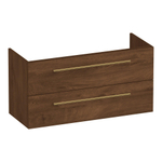 BRAUER Trust wastafelonderkast ondiep 100 excl. opbouwgrepen 2 softclose lades en 1 sifon uitsparing - Forest Cacao SW1204041