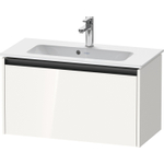 Duravit Ketho 2 wastafelonderbouwkast met 1 lade 68x39x44cm met greep antraciet hoogglans wit SW772361