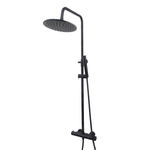 Wiesbaden Caral Ensemble de douche de tête thermostatique apparent noir mat SW158722