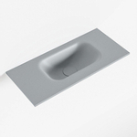 Mondiaz EDEN Fontaine - 50x23x0.9cm - lavabo Droit - sans trous de robinetterie - pour meuble de toilette - Solid surface - Plata SW1025739