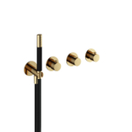 Hotbath Cobber partie visible robinet thermostatique encastré bain-douche avec 2 robinets d'arrêt sans bec laiton poli SW229916