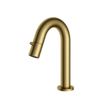 Hotbath Cobber Fonteinkraan - opbouw - u-uitloop - 11.8cm - PVD - geborsteld messing goud SW230029