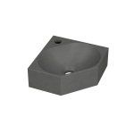 INK Matrix fontein - 27x27x10cm - vijfhoek - kraangat midden - zonder overloop - quartz grijs SW647503