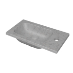 Ink enter lave-mains en pierre naturelle avec trou pour robinet universel 40x22x1,5cm marbre blanc mat SW692999