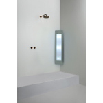 Sunshower Round Medium Plus infrarouge + lumière UV en saillie incl. kit d'installation angle 140x33x25cm Organic Grey SW769465