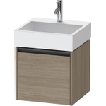 Duravit Ketho.2 Wastafelonderbouwkast - met 1 lade - 48.4x46x44cm - met greep antraciet - eiken terra mat SW771848