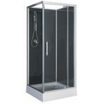 Xellanz Domino cabine de douche complète 80x80x210 alu mat verre 5mm SW333877