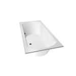 Xenz Lagoon Duobad - 190x90x53 - afvoer Midden - acryl - wit SW103400