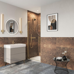 Crosswater Asura Douchedeur - 100cm - draaideur - zonder hendel - geborsteld messing (goud) SW1176506