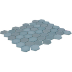 The Mosaic Factory Valencia mozaïektegel - 27.6x32.9cm - wandtegel - Zeshoek/Hexagon - Gerecycled glas Turquoise mat/glans SW382569