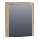 BRAUER Natural Wood armoire de toilette avec miroir 60x70x15cm 1 porte ouvre vers la gauche grey oak SW2938