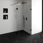BRAUER Void inloopdouche helder glas 110x200 met 40 zijwand incl. glascoating mat zwart SW223883