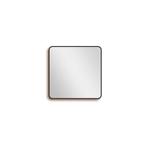 Saniclass Retro Line 2.0 Square Miroir carré 60x60cm arrondi cadre noir mat SW643417