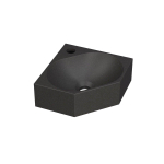 INK Matrix lave-mains - 27x27x10cm - trou robinet centre - sans trop-plein - quartz noir SW647504