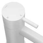 Hotbath Cobber robinet mitigeur bas pour lavabo avec bec courbé sans bonde blanc mat SW73503