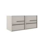 Saniclass Prime Essential Meuble sous lavabo - 120x55x46cm - 4 tiroirs - Poignée standard - MDF - mat cotton (beige) SW976733