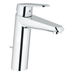 GROHE Eurodisc Cosmopolitan waterbesparende wastafelkraan medium met waste 35mm met temperatuurbegrenzer chroom 0442043