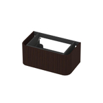 INK Concept R Wastafelonderkast - 80x45x35cm - 1 lade - opliggende grepen - gefreesd - afgeronde hoeken - MDF - dark veneer SW1405636