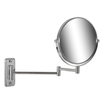 Geesa Mirror Collection miroir grossissant – rond Ø 20 cm – sans éclairage – grossissement 5x, à 2 bras – Chrome 0653440