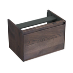 Forzalaqua Reno 2.0 meuble sous-lavabo 59.5x39.5x40cm avec 1 tiroir sans poignée à fermeture douce Chêne massif Charcoal SW492411