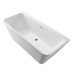 Best Design Silmo baignoire semi-autoportante modèle mural 180x80x60cm SW280275