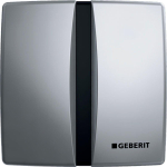 Geberit Basic urinoir stuursysteem netvoeding 16x16cm met infrarood voor frontbediening mat verchroomd 0730058