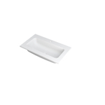 Ink faktor lavabo 80x1,5x45cm 1 trou pour robinet évier polystone blanc mat SW207256