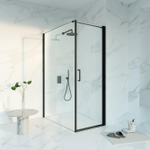 Fortifura Galeria Douchecabine - 70x140x200 - Profiel veiligheidsglas - antikalk - mat zwart SW1446148