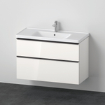 Duravit d-neo ensemble de meubles avec meuble avec 2 tiroirs à fermeture douce 100x20x48cm incluant un lavabo blanc brillant SW642227
