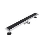 Fortifura Galeria douchegoot - 80cm - gesloten rooster - vloerflens - mat zwart (rvs) SW1075465