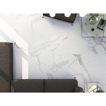 Terravito Alpuro wand- en vloertegel - 60x60cm - 9mm - Vierkant - gerectificeerd - Marmerlook - Wit/zwart mat SW359784