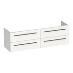 BRAUER Trust meuble sous-lavabo 160 sans poignées rapportées 4 tiroirs softclose et 2 découpes pour siphon - blanc mat SW1203992