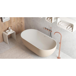 Ideavit Solidera baignoire îlot - 170x80x55cm - incl. bonde clic clac - gris beige mat SW1237944