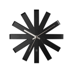 Umbra Ribbon Horloge murale 30x7x30cm Acier Noir SW539693