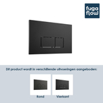 FugaFlow Elvas Bedieningsplaat - dualflush - frontbediening - voor Geberit UP320 - Inbouwreservoir - metaal - rond - mat zwart SW812038
