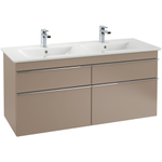 Villeroy & Boch venticello wastafel - 130x50cm - 2 kraangaten overloop - White Alpine (glans wit) 1025100