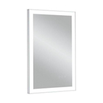 Crosswater Dune miroir – 40 x 60 cm – LED indirecte tout autour – température de couleur réglable, chauffage de miroir – Aluminium SW487186