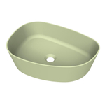 Arcqua Rocker waskom - opbouw - organisch links - 50x37cm - mat pastel groen SW1209113