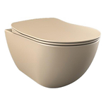 Creavit Design Hangend Toilet - 35.3x51cm - RVS Bidetsproeier - mat cappucino SW1152716