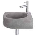 Fortifura Fuente hoekfonteinset – 31.5x31.5x10 cm – beton grijs – chromen kraan SW1111536