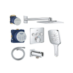 Grohe Grohtherm inbouw regendoucheset – 31 cm vierkante hoofddouche – rechte wandarm – chroom SW1235149