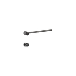 Hotbath &MORE Radiateur sèche-serviettes - 50x19cm - rond - 1 barre - horizontal - avec interrupteur - gunmetal brossé PVD SW1245700
