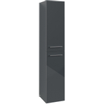 Villeroy & Boch Avento kast hoog 35x37x176cm 2x deur scharnier rechts crystal grey SW59843