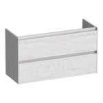 BRAUER Inspire meuble sous lavabo peu profond 100 2 tiroirs softclose - sans poignée - 1 découpe pour le siphon - Forest Seashell SW1200742