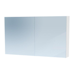 BRAUER Impress Deluxe spiegelkast - 120x70x15cm - interne en externe verlichting - 2 dubbelzijdige spiegeldeuren - hoogglans wit SW242135