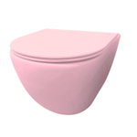 Best Design Morrano WC suspendu - sans bride - fixation caché - avec abattant - Rose clair mat SW976269