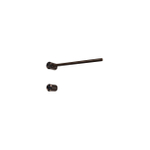 Hotbath &MORE Handdoekradiator - 50x19cm - rond - 1 stangen - horizontaal - met schakelaar - tuscan bronze (brons) SW1245683