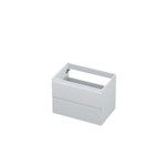 INK meuble de lavabo 70x45x52cm 2 tiroirs sans poignée finition à 45 degrés sur tout le pourtour mdf laqué blanc mat SW857242